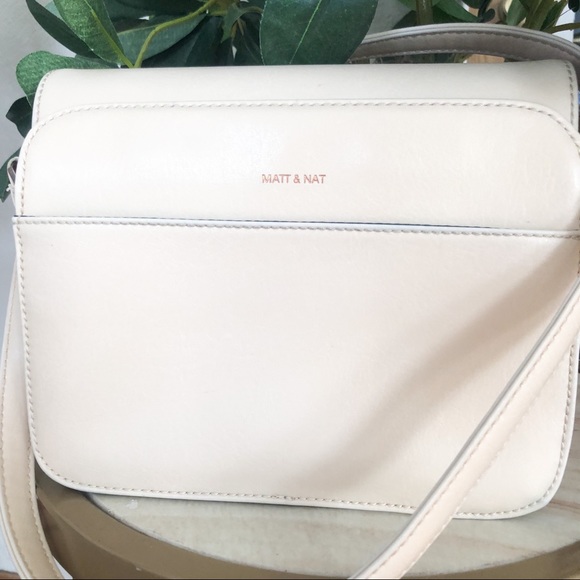 Matt & Nat Handbags - Matt & Nat Elle Vegan Leather Shoulder Bag in Buff